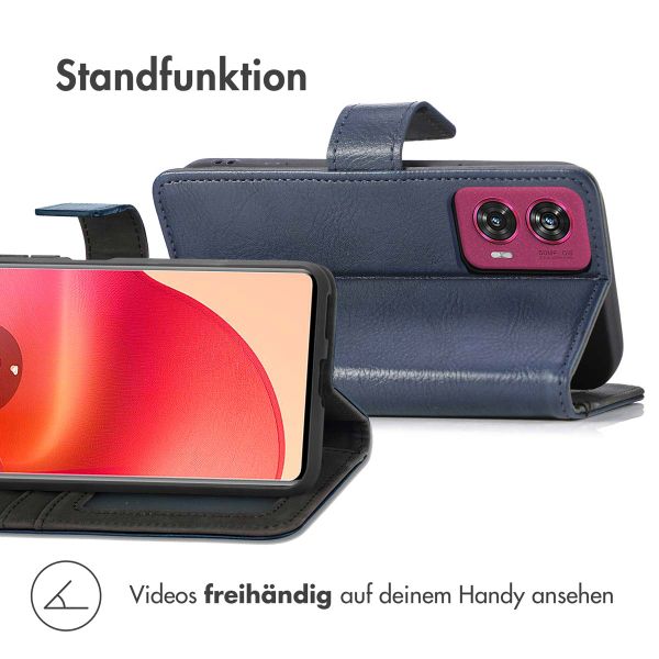 imoshion Luxuriöse Klapphülle Motorola Edge 50 Fusion - Dunkelblau