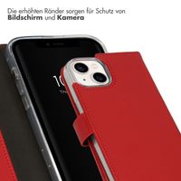 Selencia Echtleder Klapphülle für das iPhone 14 - Rot