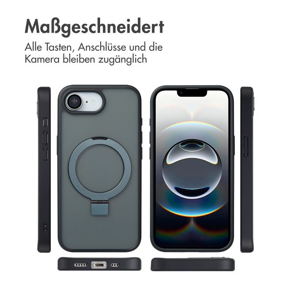 Accezz Ring Stand Backcover mit MagSafe Apple iPhone 16e - Schwarz
