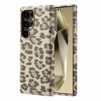 Selencia Sabi Backcover Leopardenmuster mit MagSafe Samsung Galaxy S24 Ultra - Soft Ivory