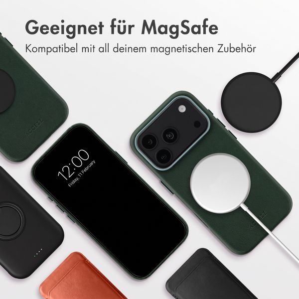Accezz MagSafe Leather Backcover Apple iPhone 18 Pro / 17 Pro - Cedar Green