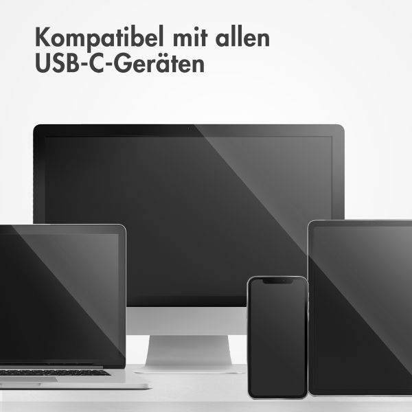 imoshion USB-C-auf-USB-C-Kabel – 100 Watt – 2 Meter – Schwarz