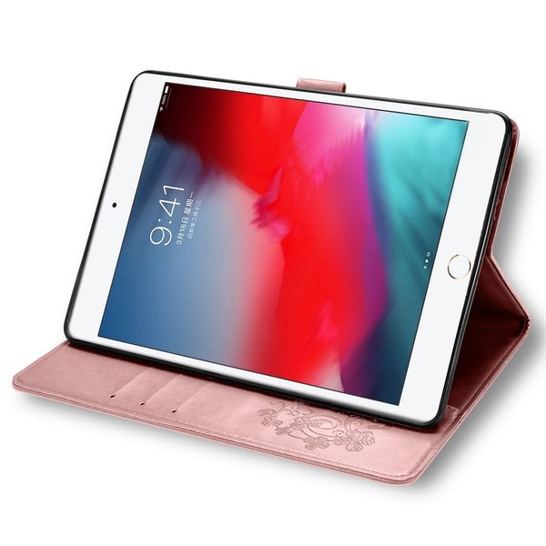 Kleeblumen Klapphülle Klapphülle iPad 6 (2018) 9.7 Zoll / iPad 5 (2017) 9.7 Zoll - Roségold