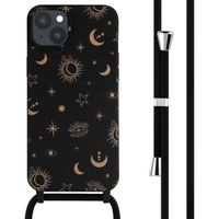imoshion SilikonHülle design mit Band Apple iPhone 15 Plus - Sky Black