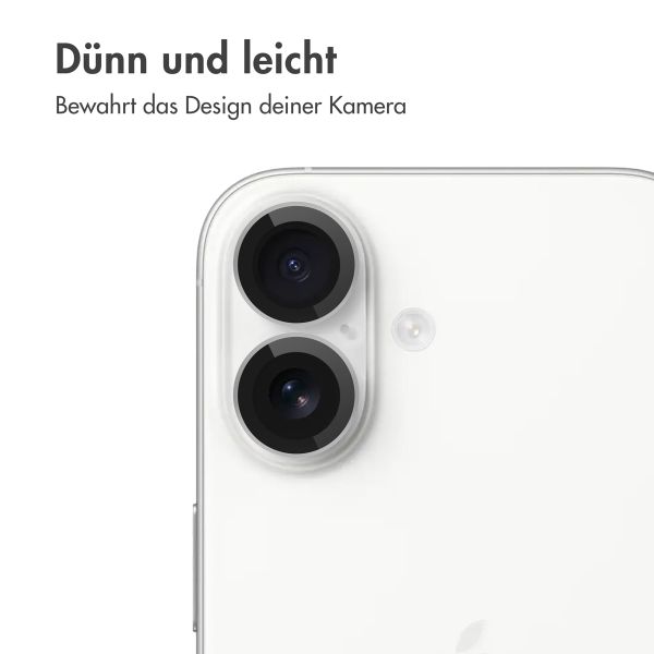 imoshion 2er-Pack Objektivschutz für Kamera für das Apple iPhone 16 / 16 Plus - Weiß