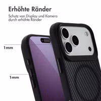 imoshion Rugged Hybrid Carbon Case mit MagSafe Apple iPhone 17 Pro Max - Schwarz