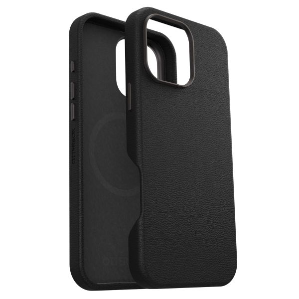 OtterBox Symmetry Cactus Leder Back Cover MagSafe für das iPhone 16 Pro Max - Noir Ash