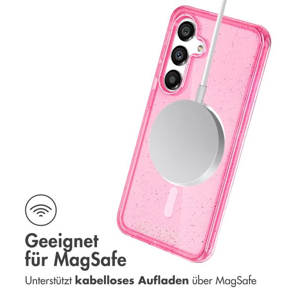 imoshion Sparkle Back Cover mit MagSafe Samsung Galaxy S25 Plus - Rosa