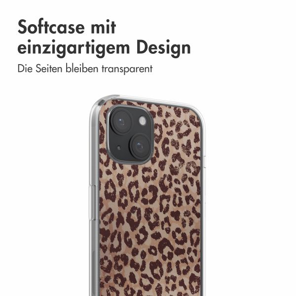 imoshion  Design Hülle für das iPhone 15 - Leopard Mood