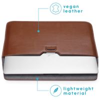 imoshion Vegan Lederen Laptop Sleeve 15 Zoll - Braun