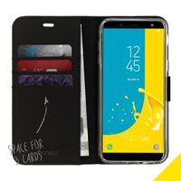 Accezz Wallet TPU Klapphülle Schwarz für das Samsung Galaxy J6