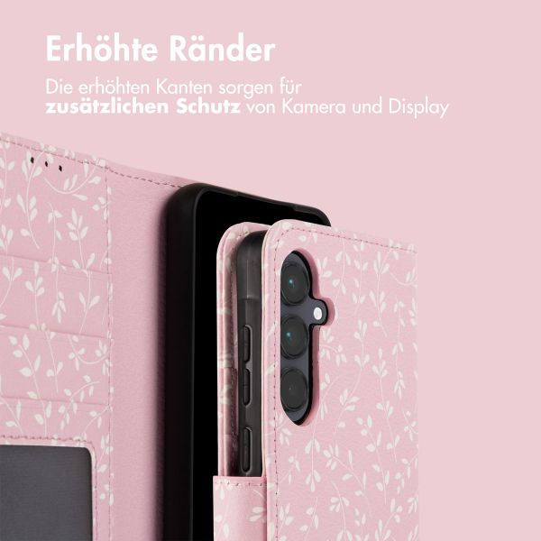 imoshion Design Klapphülle Samsung Galaxy A55 - Pink Bazaar Flowers