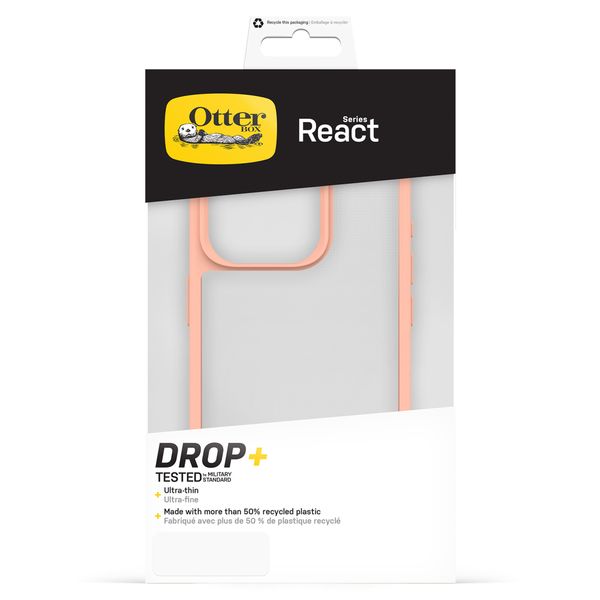 OtterBox React Backcover für das iPhone 15 Pro - Transparent / Peach