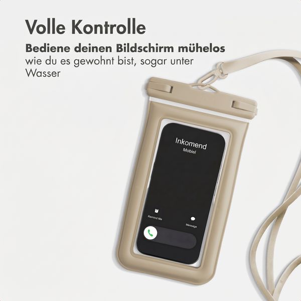 imoshion Floating Waterproof Pouch - Universelle wasserdichte Handyhülle - Beige