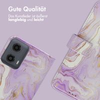 imoshion Design Klapphülle Motorola Moto G34 - Purple Marble