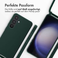 imoshion Silikonhülle mit Band für das Samsung Galaxy S24 - Dunkelgrün