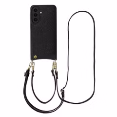Selencia Nova HandyHülle mit Kordel und Kartenhalter Samsung Galaxy A57 (5G) - Schwarz
