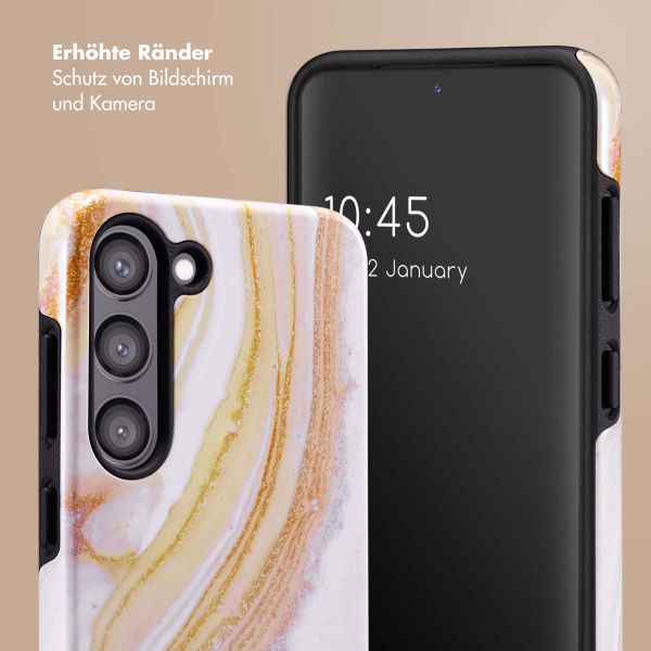 Selencia Vivid Back Cover Samsung Galaxy S23 - Chic Marble Gold