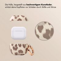 Selencia Sabi Hülle Panthermuster  Apple Airpods 4 - Soft Ivory