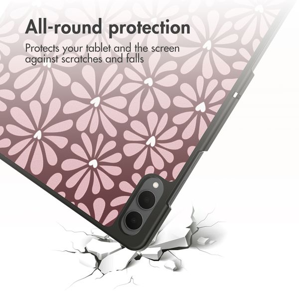 imoshion Design Trifold Klaphülle Samsung Galaxy Tab S11 Ultra - Bloom Love Blush