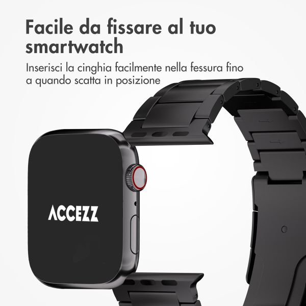 Accezz Mattes Titanstahlarmband für Apple Watch | 38/40/41/42 mm - Schwarz