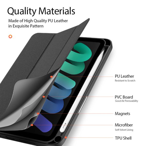 Dux Ducis Domo Klapphülle Apple iPad Mini 7 (2024) / iPad Mini 6 (2021) - Schwarz