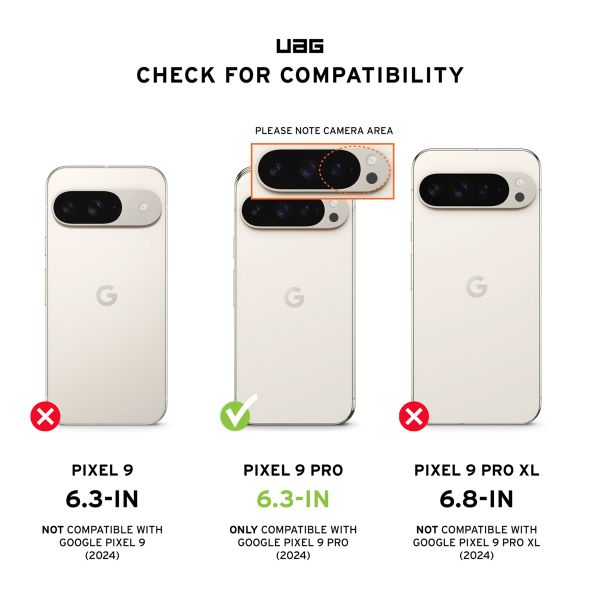 UAG Plyo Pro Backcover für das Google Pixel 9 / 9 Pro - Ice / Silver