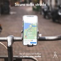 Accezz Handyhalterung für das Fahrrad – verstellbar – universell – Aluminium – schwarz