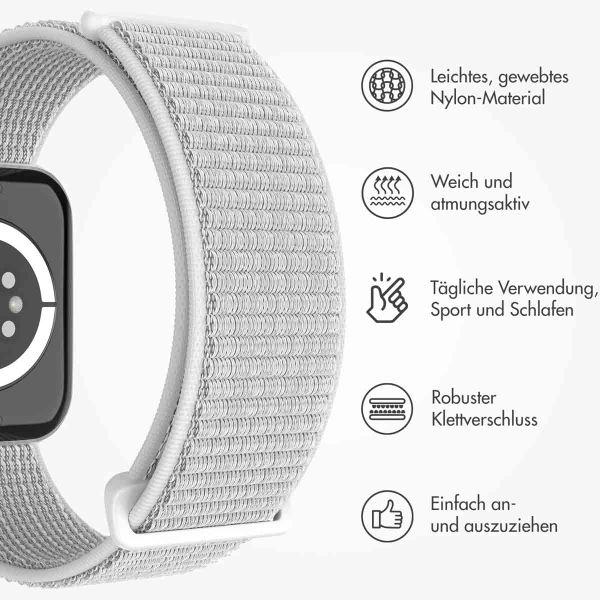 imoshion Nylonarmband für das  Apple Watch Series 1 t/m 9 / SE (38/40/41 mm) | Series 10 / 11 (42 mm) - Seashell