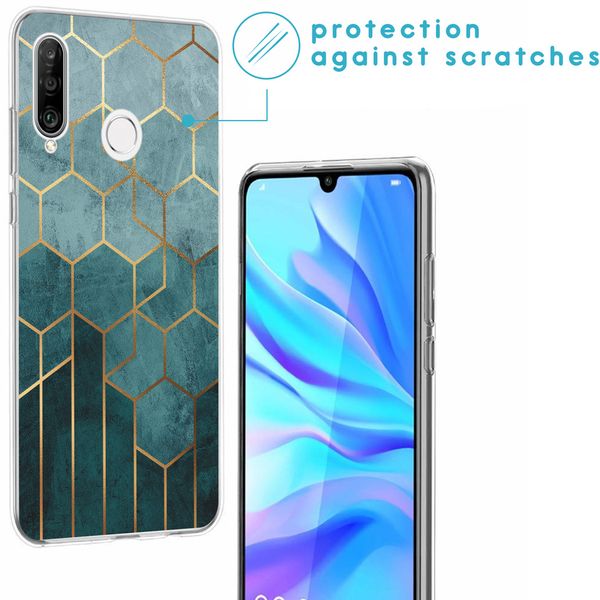 imoshion Design Hülle Huawei P30 Lite - Muster - Grün