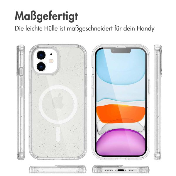 imoshion Sparkle Back Cover mit MagSafe für das Apple iPhone 12 (Pro) - Glitzer Transparent