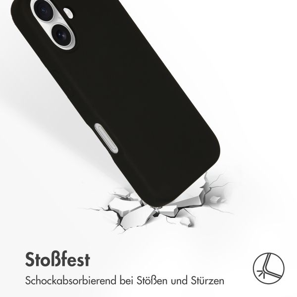 Accezz Liquid Silikoncase mit MagSafe für das iPhone 16 - Schwarz