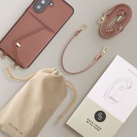 Selencia Sera HandyHülle mit Kordel und Umschlag-Kartenhalter Samsung Galaxy A37 (5G) - Old Pink