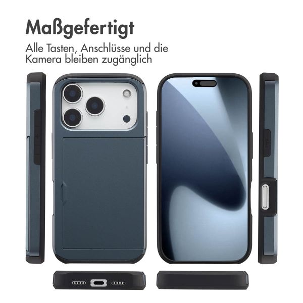 imoshion Backcover mit Kartenfach Apple iPhone 17 Pro - Dunkelblau