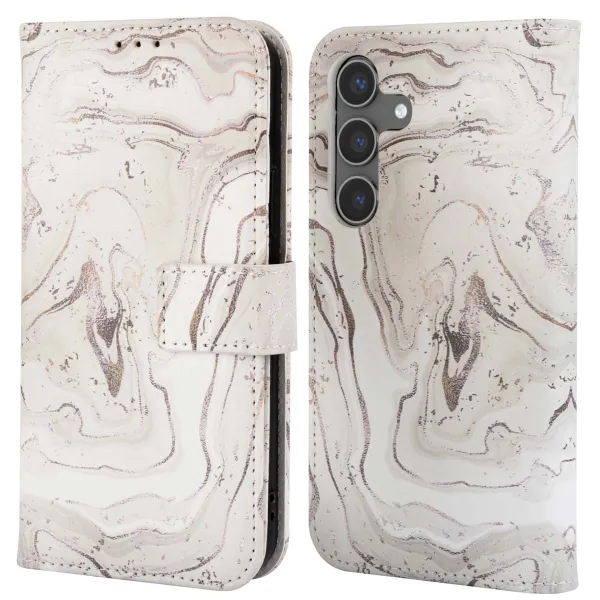 imoshion Design Klapphülle Samsung Galaxy S24 - Sandy Marble