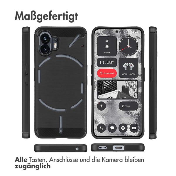 imoshion Brushed Back Cover Nothing Phone (2) - Schwarz