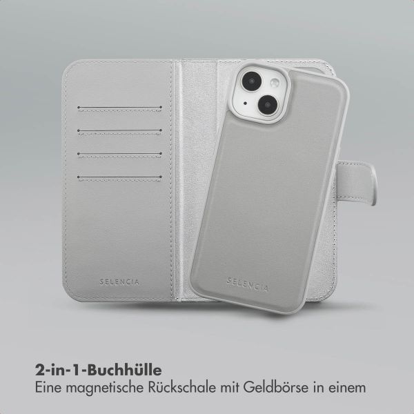 Selencia Olyn Abnehmbare Bookcase mit MagSafe Apple iPhone 14 / 13 - Grau