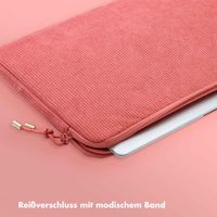 Selencia Cord Laptop Hülle 13-14 Zoll - Laptop Sleeve - Old Pink