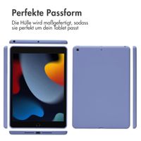 Accezz Liquid Silicone Back Cover für das iPad 9 (2021) 10.2 Zoll / iPad 8 (2020) 10.2 Zoll / iPad 7 (2019) 10.2 Zoll - Violett