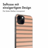 imoshion Design Hülle iPhone 13 - Striped Peach Reverse