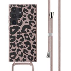 imoshion SilikonHülle design mit Band Samsung Galaxy S24 Ultra - Animal Pink