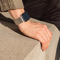 Accezz Mattes Titanstahlarmband für Apple Watch | 44/45/46/49 mm - Titanium