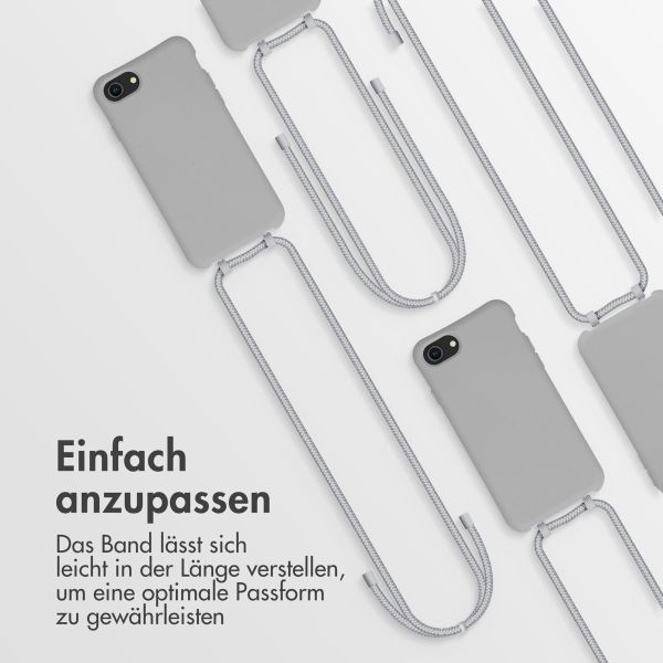 imoshion Color Backcover mit abtrennbarem Band Apple iPhone SE (2022 / 2020) / 8 / 7 - Grau