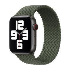 Apple Geflochtenes Solo Loop für  Apple Watch | 44/45/46/49 mm - Größe 6 - Inverness Green