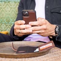 Accezz Premium Leather 2 in 1 Wallet Bookcase Samsung Galaxy A35 - Braun