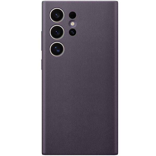 Samsung Original Hülle aus veganem Leder für das Galaxy S24 Ultra - Dark Violet