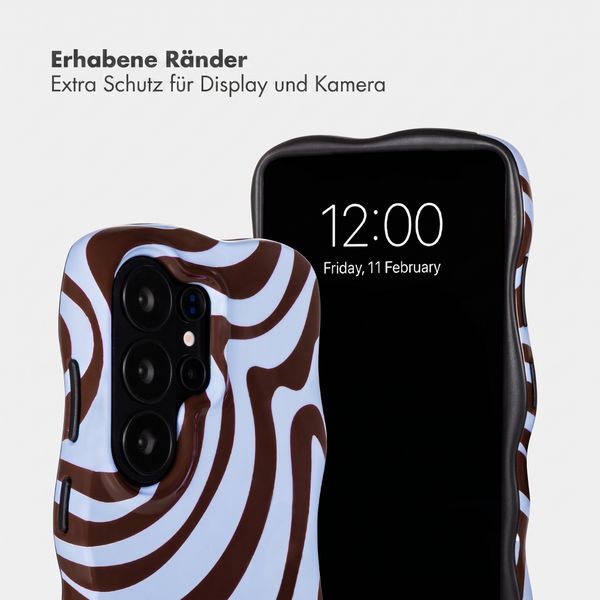 Selencia Vivid Wavy Backcover mit MagSafe Samsung Galaxy S26 Ultra - Dream Swirl Chocolate