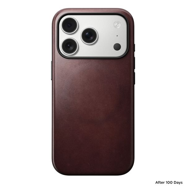 Nomad Modern Horween Leather Case Apple iPhone 17 Pro - Burgundy