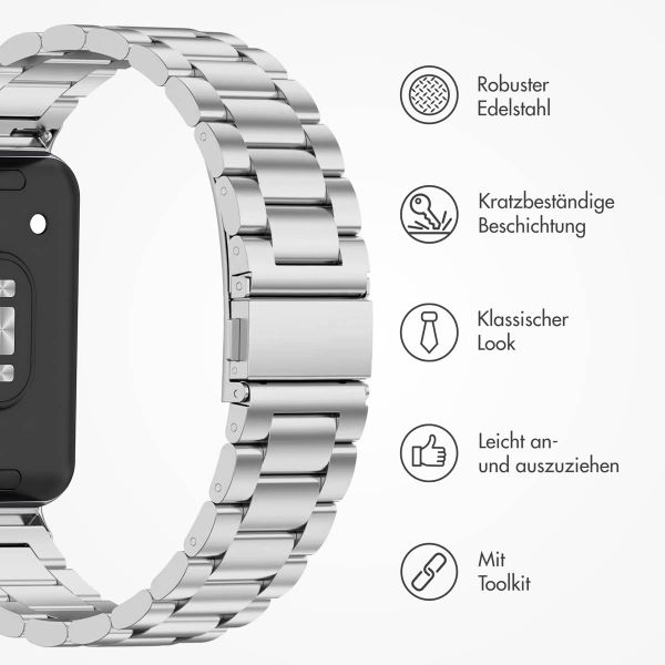 imoshion Edelstahlarmband für das Samsung Galaxy Fit 3 - Silber