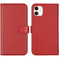 Selencia Echtleder Klapphülle Rot für das Apple iPhone 11